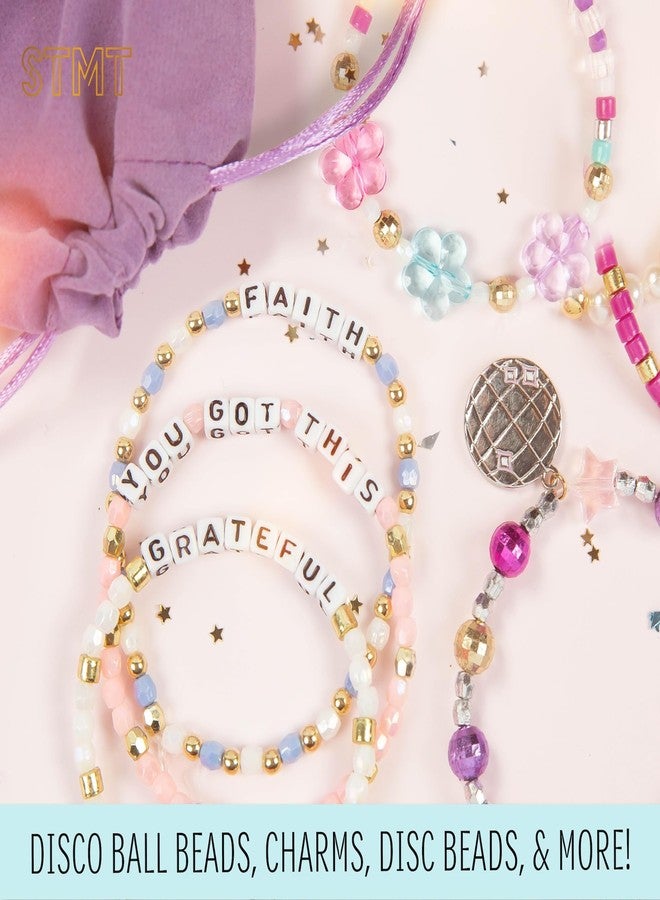 STMT D.I.Y. Glitz Bead Case, Includes Over 500 Jewelry Making Supplies, Including Cute Beads for Jewelry Making, Bracelet Charms, Storage Case, Friendship Bracelet Kit, Teen Girl Gifts - Image 2