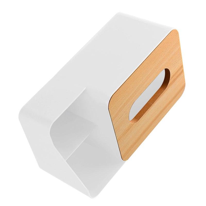 Multifunction Rectangular Tissue Box Cover Organizer with Storage Compartment - Image 3
