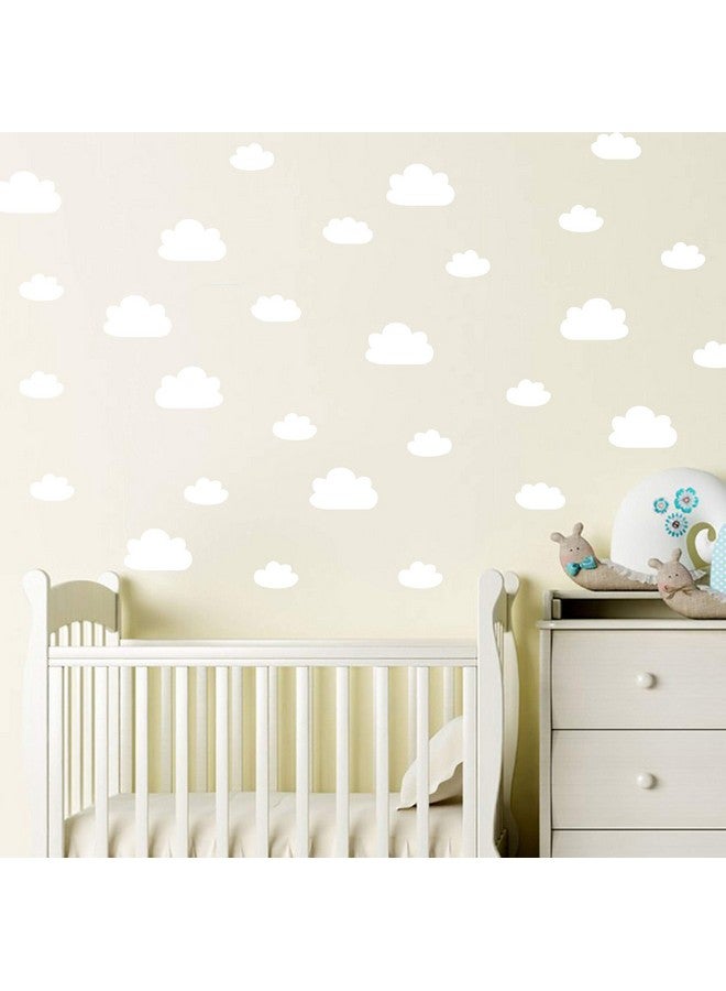 JURUOXIN 56 Pieces/Set Cloud Wall Decal Vinyl Sticker Nursery Kids Child Boys Girls Room Decor Nursery Baby Bedroom Decoration Home Stickers Ymx03 (White) - Image 4