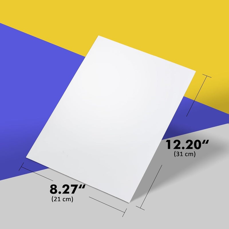 LLPT Dry Erase Magnetic Sheets 6 Packs 8.3" x 12.2" Reusable Washable No Adhesive Trimable Sticker Notes for Refrigerator Desktop Shelf DIY Whiteboard Color White (MSW912) - Image 3