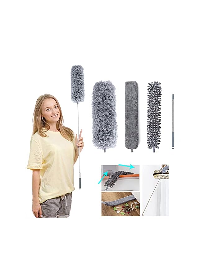 PROMASS 2.5m/100inch Dust Cleaner Sofa Extendable Duster Removal Floor 1.4m Gap Brush Household Cleaning tools Feather Home Use - Image 2