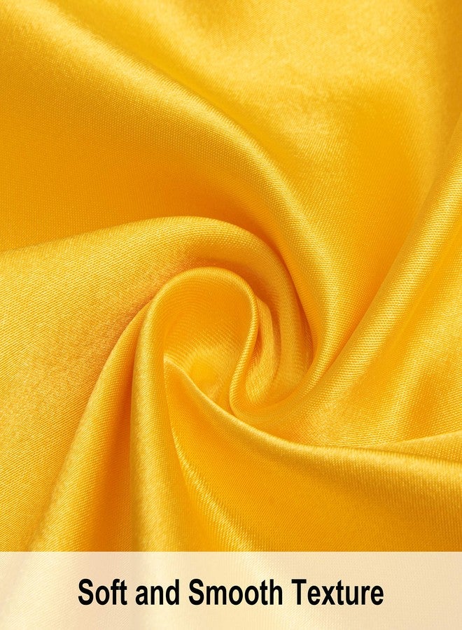 NTBAY 2 Pack Satin Standard Pillowcases for Hair and Skin, Luxurious and Silky Pillow Cases with Envelope Closure, 20x26 Inches, Yellow - Image 2
