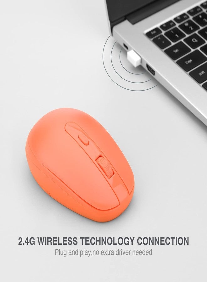 Rii Wireless Mouse RM700 2.4G Silent Mouse,Computer Mouse with USB Nano Receiver for Laptop,PC,Mac,Chromebook,Windows (ORANGE) - Image 4