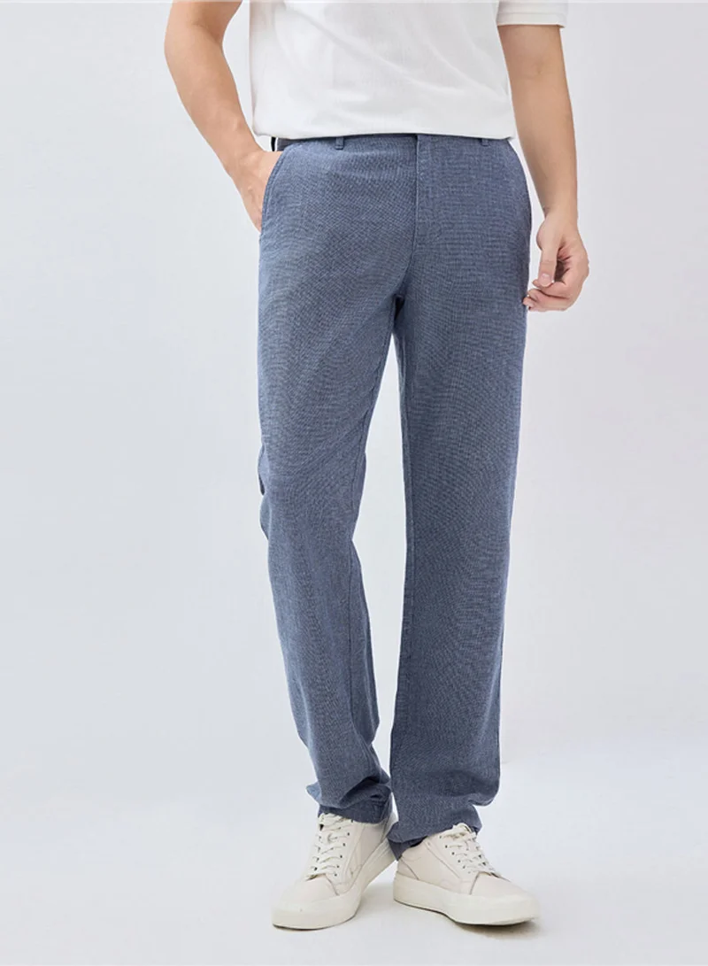 Men’s Low Rise Slim Taper Linen Cotton Pants