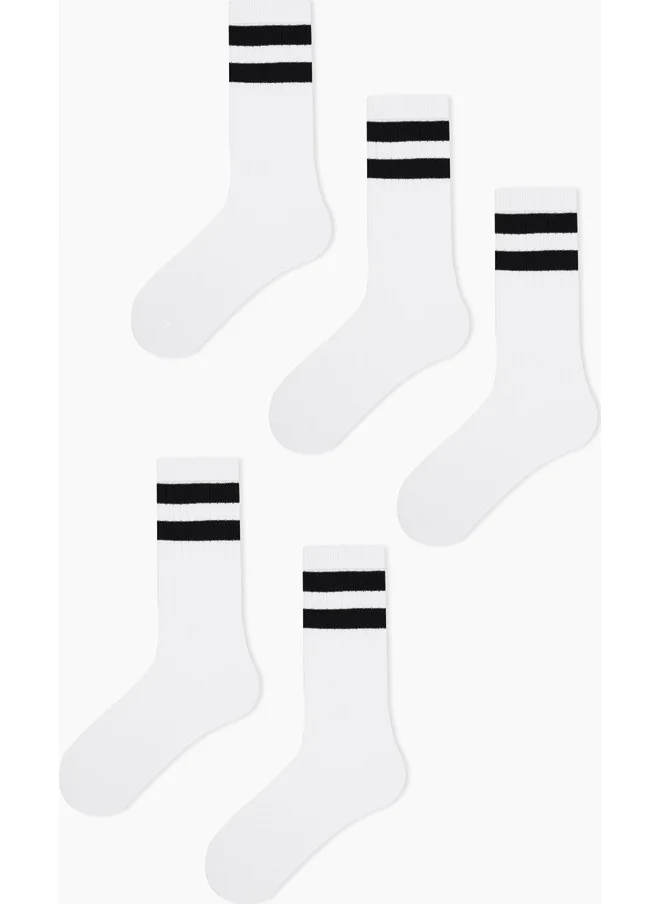 Mem Socks 5-Piece Long Sleeve Striped Socks