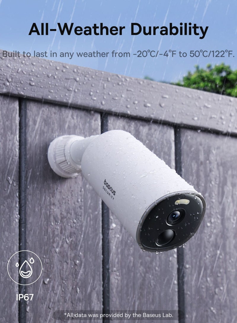 Baseus Baseus Security B1 | Wireless Outdoor IP Camera 2K, Wide Angle, App, Microphone  - Image 4