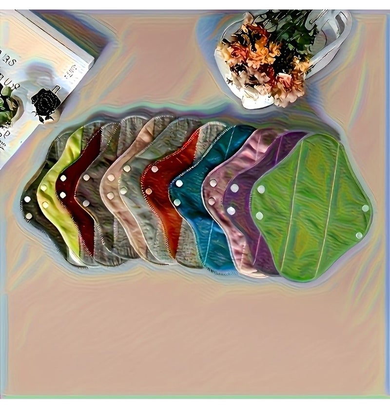 5 Reusable Washable Panty Liners Random Mix And Match Colors 5 Piece Set Leak Proof Cloth Care Pads For Women And Adults - Image 2