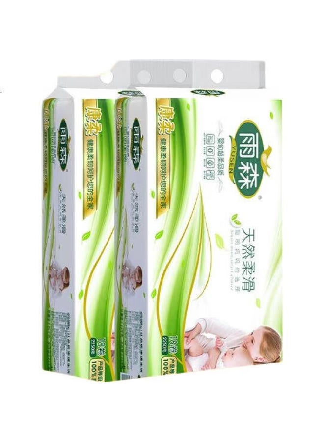 Yusen Coreless Toilet Paper, Natural Softness, 6-Ply, 125G*18 Rolls, 2 Packs, 36 Rolls, 9 Jin, Bathroom Tissue, Hand Towels For Home Use - Image 2