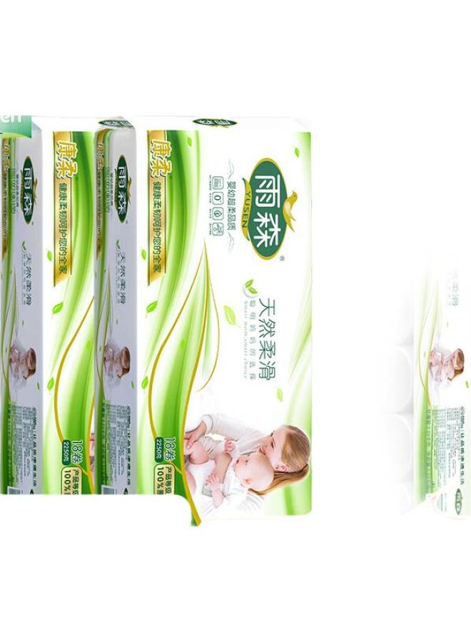 Yusen Coreless Toilet Paper, Natural Softness, 6-Ply, 125G*18 Rolls, 2 Packs, 36 Rolls, 9 Jin, Bathroom Tissue, Hand Towels For Home Use - Image 3