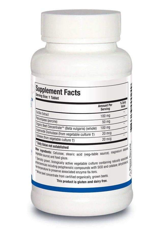 BIOTICS - Research Beta Plus Nutritional Support For Bile Production Supports Overall Liver Function. 90 Tablets - Image 1