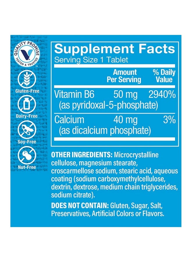 The Vitamin Shoppe P-5-P (Pyridoxal-5-Phosphate) 50MG, Coenzyme Form of Vitamin B6, Amino Acid That Supports Protein Metabolism, Neurotransmitter Synthesis (100 Tablets) - Image 3
