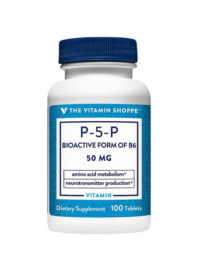 The Vitamin Shoppe P-5-P (Pyridoxal-5-Phosphate) 50MG, Coenzyme Form of Vitamin B6, Amino Acid That Supports Protein Metabolism, Neurotransmitter Synthesis (100 Tablets) - Image 2