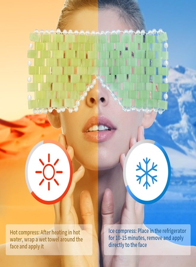 LazyGa Jade Eye Mask, Facial Cooling Mask with 100% Real Jade for Hot & Cold Therapy to Reduce Wrinkles, Puffiness, Migraines, and Anti-Aging - Image 3