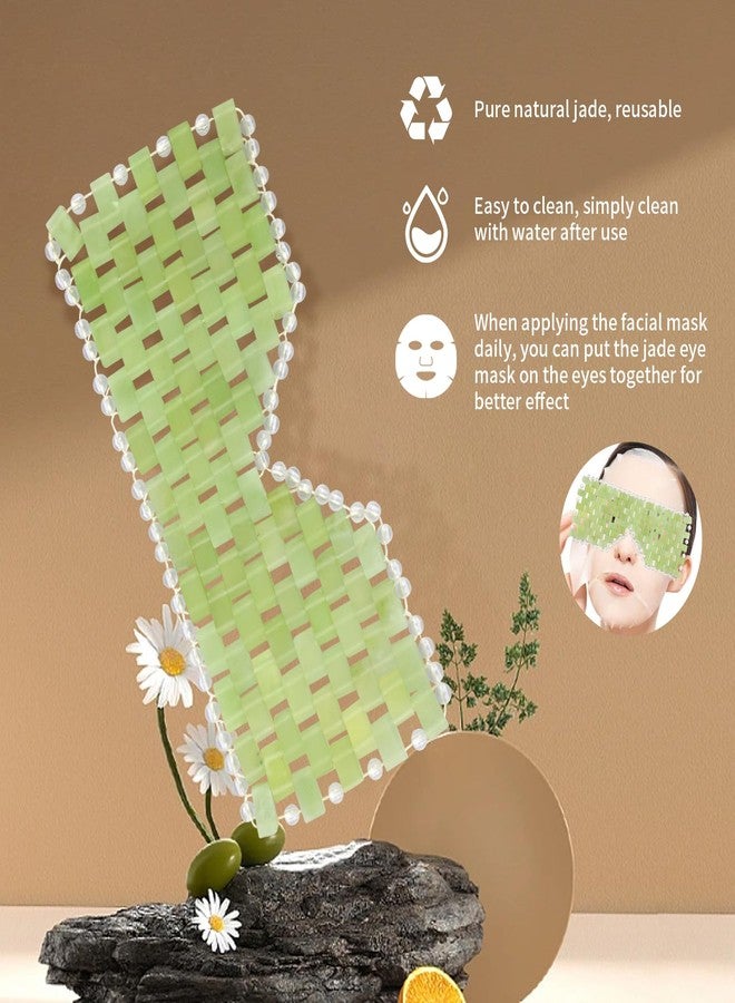 LazyGa Jade Eye Mask, Facial Cooling Mask with 100% Real Jade for Hot & Cold Therapy to Reduce Wrinkles, Puffiness, Migraines, and Anti-Aging - Image 5