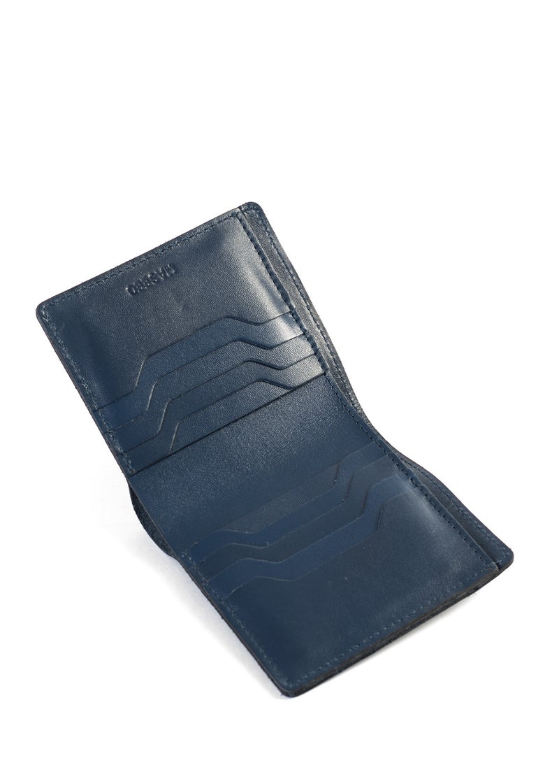 NASEEG Siwa Genuine Leather Wallet From Naseeg - Dark Blue - Image 5