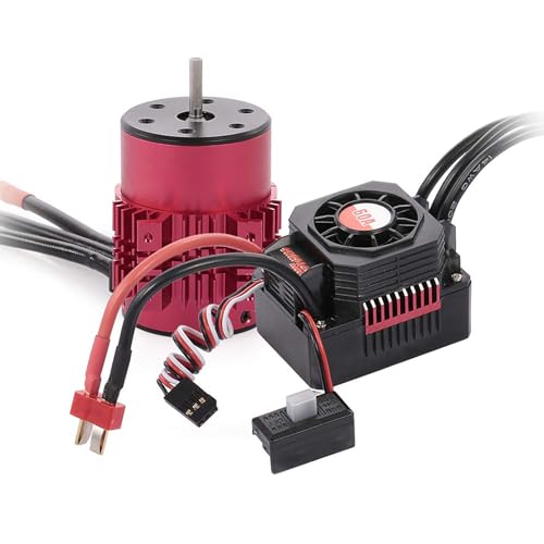 GoolRC Surpass Hobby 3650 Brushless Motor and ESC Combo, 3900KV Brushless Motor and 60A ESC for 1/10 Scale RC Car Truck Indispensable Accessory for Modification Enthusiasts - Image 1