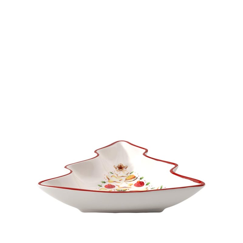 Villeroy & Boch Villeroy  Boch  Winter Bakery Delight Dessert Bowl Red Microwave Safe Christmas Decoration Table Bowl Dining Room Decor Premium Porcelain