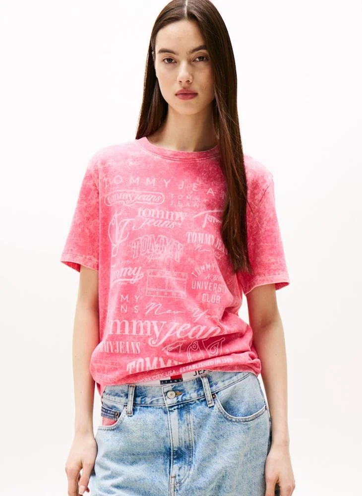 تومي جينز Graphic Crew Neck T-Shirt