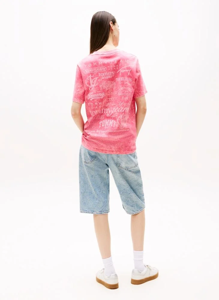 تومي جينز Graphic Crew Neck T-Shirt