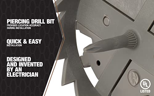 Southwire ساوثواير - صندوق كهربائي ذكي MSBST250 للتجهيزات والسقف مع منشار ثقب على شكل سن القرش - Image 4