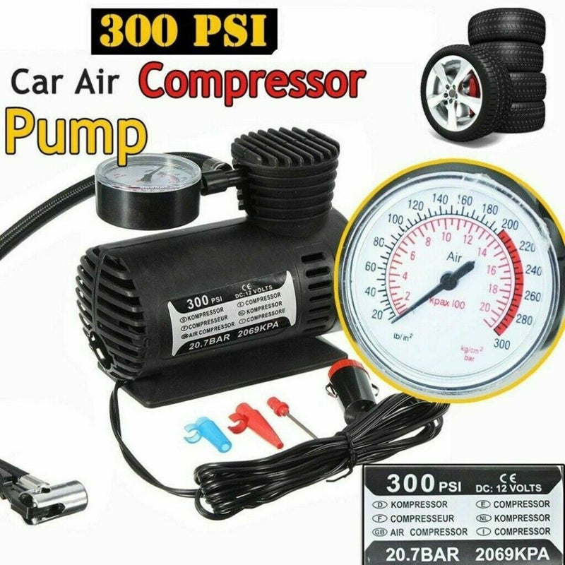 Car Electric Air Pump 300PSI Air Compressor Portable Tire Inflator for Car - Image 3