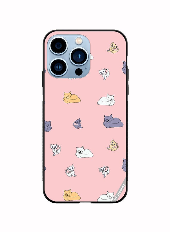 VR CREATIVE Protective Case Cover For Apple iPhone 14 Pro Max Sleeping Cats And Playing Kittens Design Multicolour - Image 1