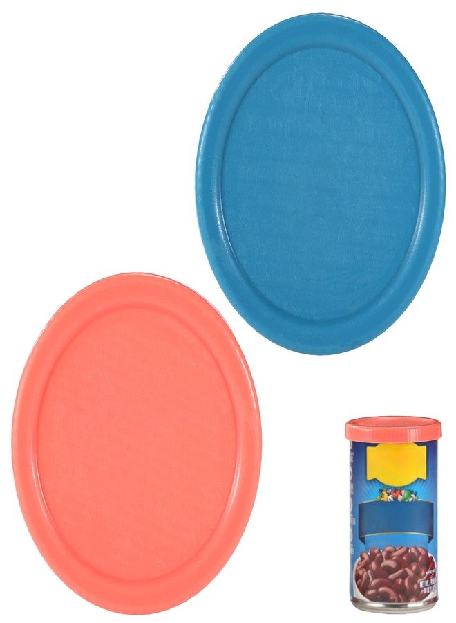 Sinbana 2pcs Silicone Can Lids, 7.6x7.6x1cm/3x3x0.39in Silicone Can Cover Caps for Canned Goods Food for Chef Boyardee 14.5oz/15oz, Van Camp 15oz, Farmer's Market 15oz, Only Topper Accessories - Image 1