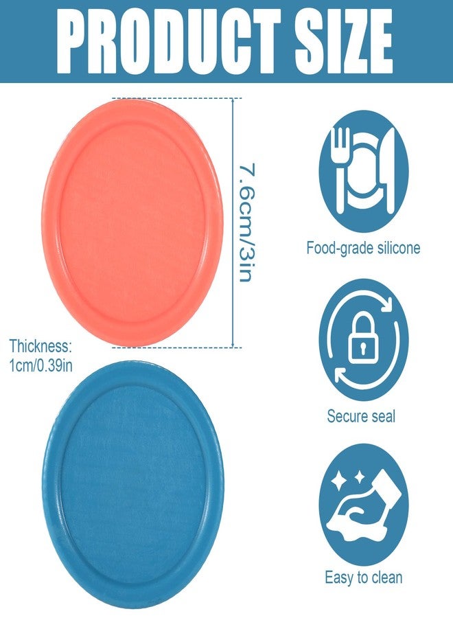 Sinbana 2pcs Silicone Can Lids, 7.6x7.6x1cm/3x3x0.39in Silicone Can Cover Caps for Canned Goods Food for Chef Boyardee 14.5oz/15oz, Van Camp 15oz, Farmer's Market 15oz, Only Topper Accessories - Image 2