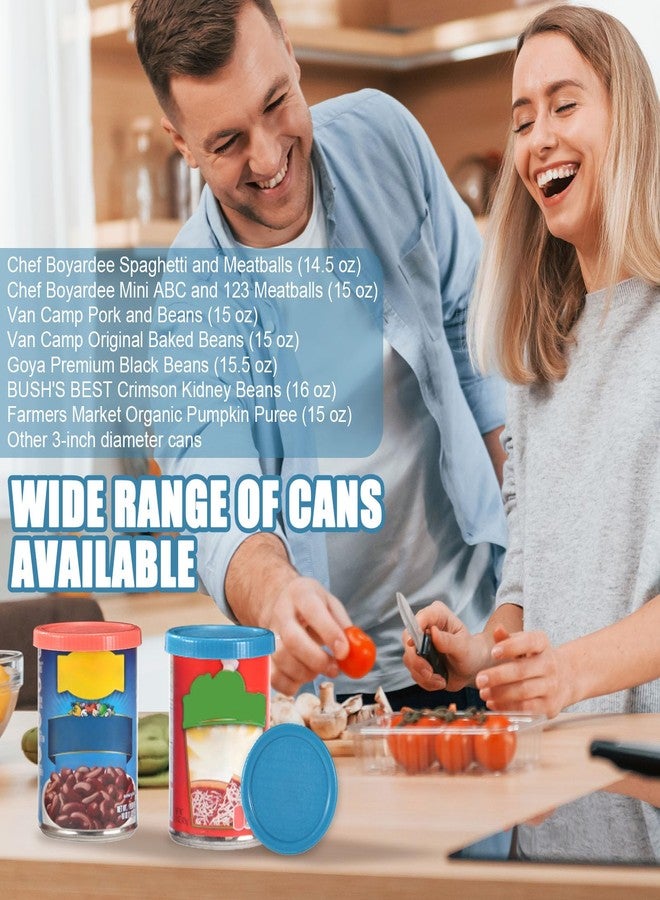 Sinbana 2pcs Silicone Can Lids, 7.6x7.6x1cm/3x3x0.39in Silicone Can Cover Caps for Canned Goods Food for Chef Boyardee 14.5oz/15oz, Van Camp 15oz, Farmer's Market 15oz, Only Topper Accessories - Image 3