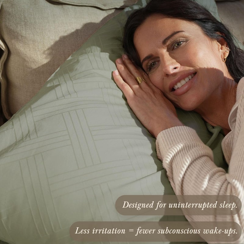 Threadmill King Size Sheets for King Mattress | 800 Thread Count Jacquard Celine Sage Green | Better Than Egyptian Cotton | 4 Pc Bed Sheets | Damask Sheet Fits 16'' Deep Pocket | 100% Cotton Sheets - Image 5