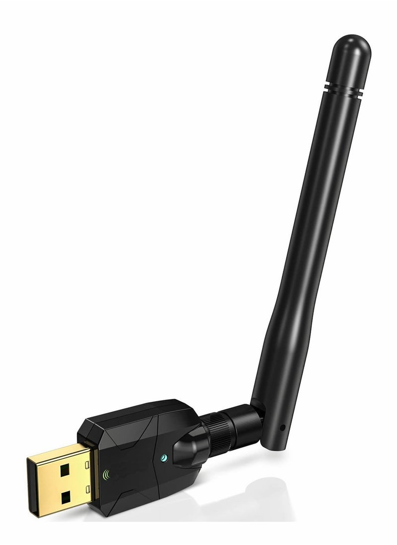 Excefore - USB Bluetooth 5.1 Adapter for PC USB Bluetooth Adapter Wireless Audio 328FT / 100M 5.1 Bluetooth Transmitter Receiver for Windows 11/10/8/8.1/7 Desktop Laptop PC - Image 1