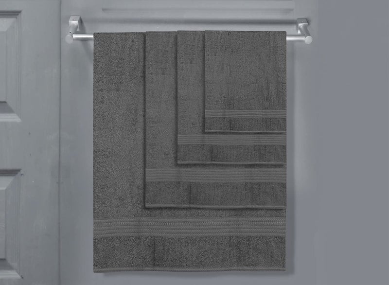 Bombay Dyeing Cotton Towel Set, 450 GSM Bath, Hand, Face Towel Set (Pack of 4) - Tulip R4 Grey - Image 2