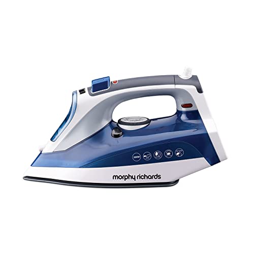 Morphy Richards Super Glide 2000W Steam Iron with Steam Burst, Vertical and Horizontal Ironing, Ceramic Coated Soleplate, Blue - Image 1