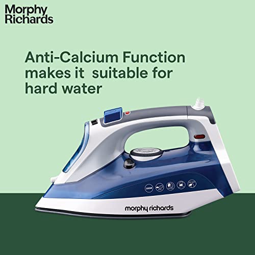 Morphy Richards Super Glide 2000W Steam Iron with Steam Burst, Vertical and Horizontal Ironing, Ceramic Coated Soleplate, Blue - Image 5