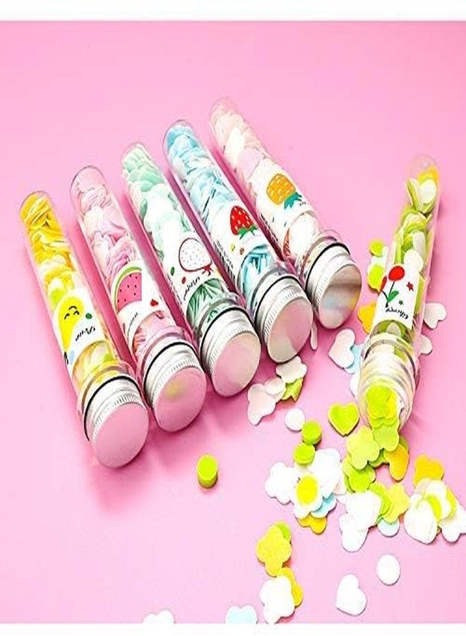 PIHARVA 6Pcs Travel Soft Paper Soap - Flower Design Tube Shape Bottle (Multi-Color) - Portable & Convenient for Travel, Camping, and Daily Use - Image 3