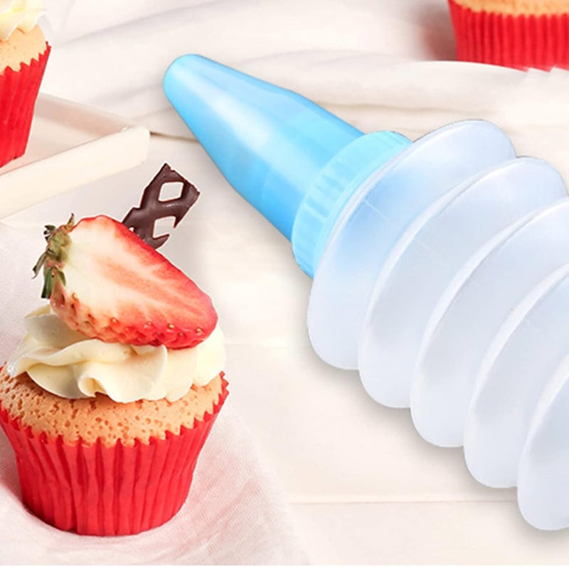 Foldable Piping Bottle Multiple Nozzle Shape for Cake Decorating and Easy Storage Design Cake Decorating Squeeze Bottles with - Image 2