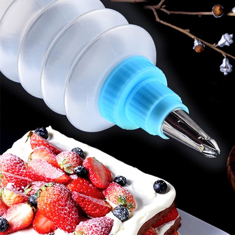 Foldable Piping Bottle Multiple Nozzle Shape for Cake Decorating and Easy Storage Design Cake Decorating Squeeze Bottles with - Image 3