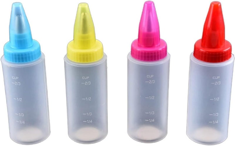 Foldable Piping Bottle Multiple Nozzle Shape for Cake Decorating and Easy Storage Design Cake Decorating Squeeze Bottles with - Image 1