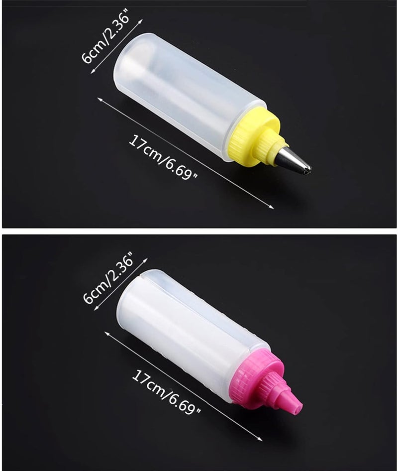 Foldable Piping Bottle Multiple Nozzle Shape for Cake Decorating and Easy Storage Design Cake Decorating Squeeze Bottles with - Image 5