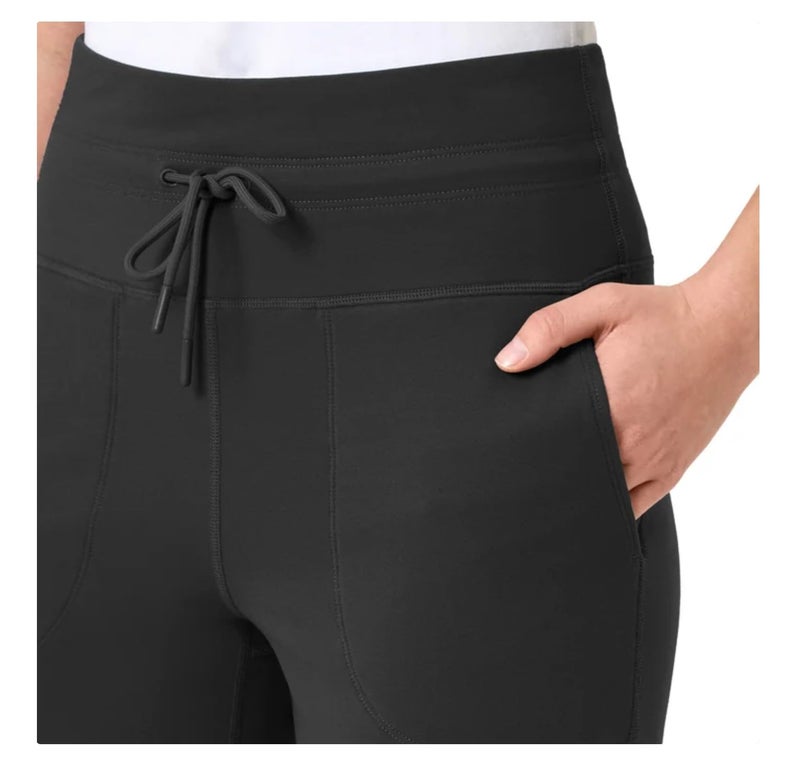 Mondetta Women's Stretch High Rise Straight Leg Active Pant (US, Alpha, Medium, Regular, Regular, Black) - Image 3