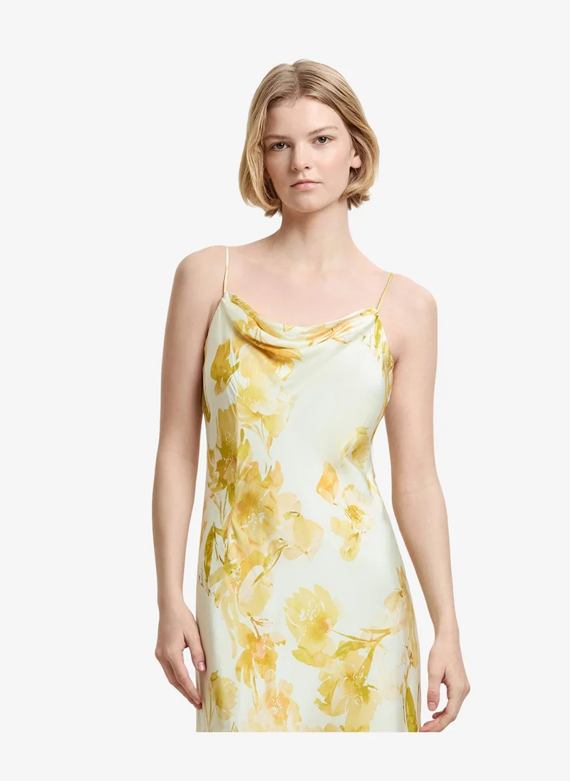 French Connection  Women's Dy Ylw Sop Flr Oona Satin Sophie Flr Vnk Dress for Women | Best Price UAE