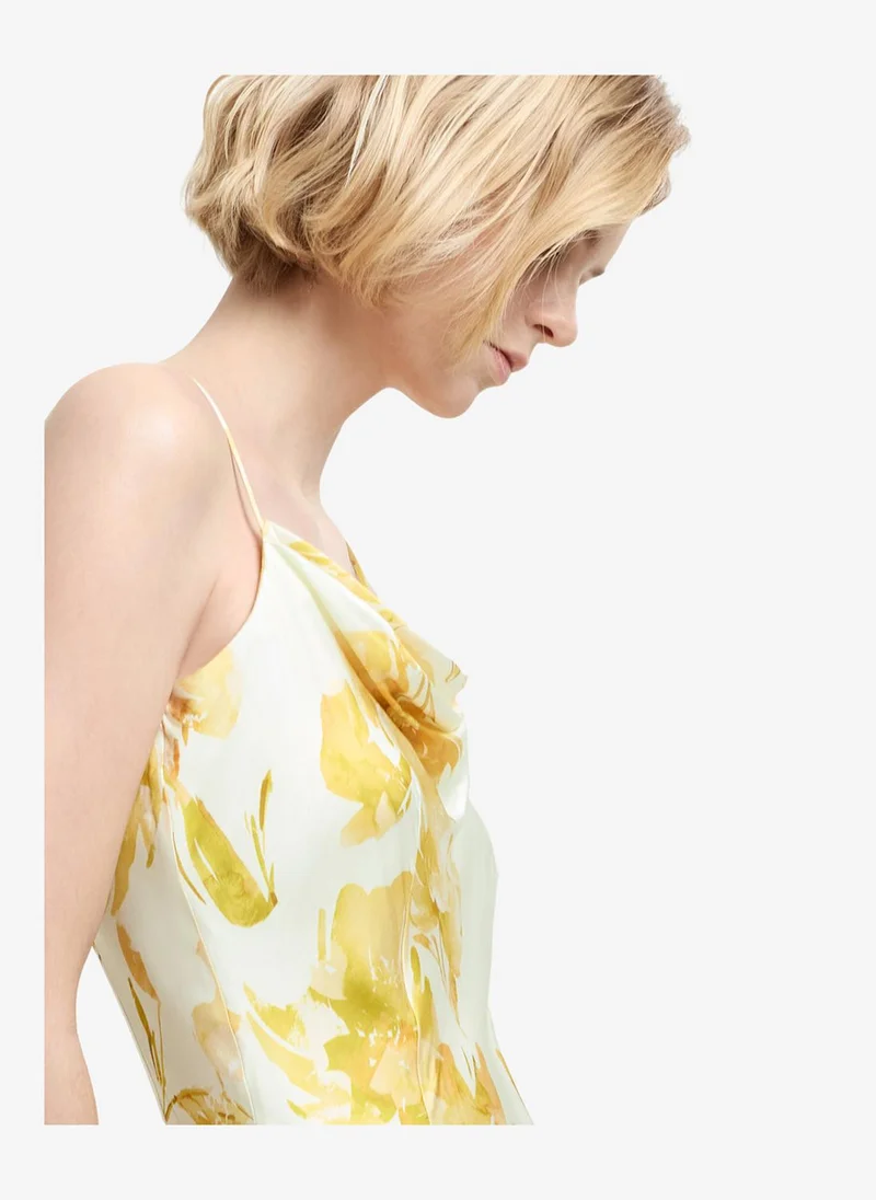French Connection  Women's Dy Ylw Sop Flr Oona Satin Sophie Flr Vnk Dress for Women | Best Price UAE