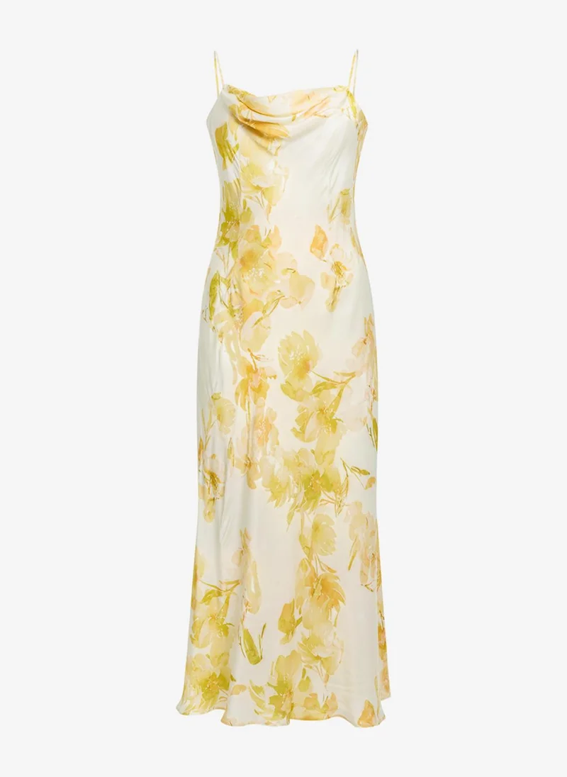 French Connection  Women's Dy Ylw Sop Flr Oona Satin Sophie Flr Vnk Dress for Women | Best Price UAE