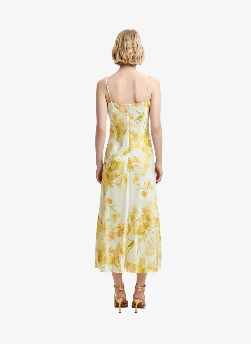 French Connection  Women's Dy Ylw Sop Flr Oona Satin Sophie Flr Vnk Dress for Women | Best Price UAE