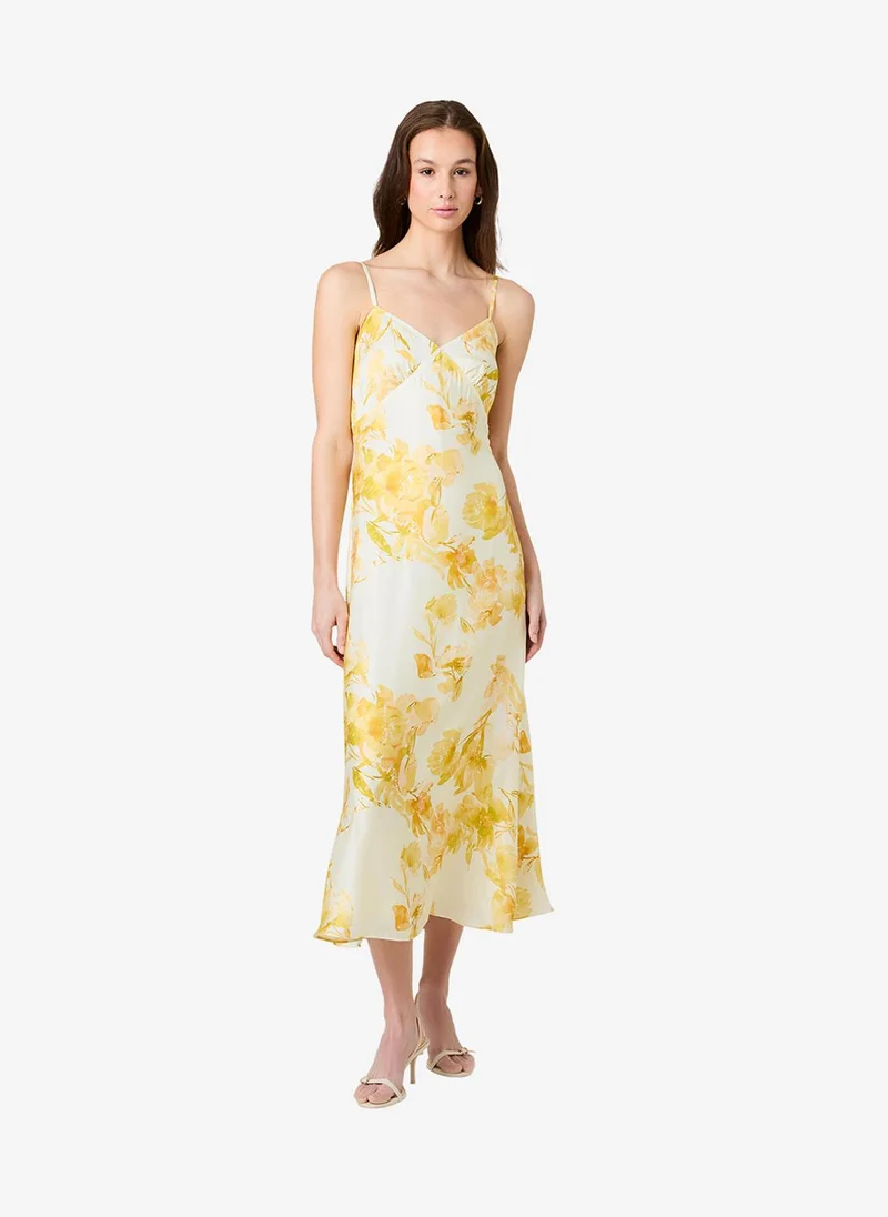 Women's Dy Ylw Sop Flr Oona Satin Sophie Flr Vnk Dress
