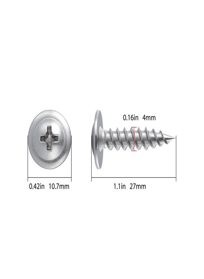 Wensilon #8×1" Phillips Truss Head Wood Screws Stainless Steel 410 Quick Metal Self Tapping (250 pcs) - Image 2