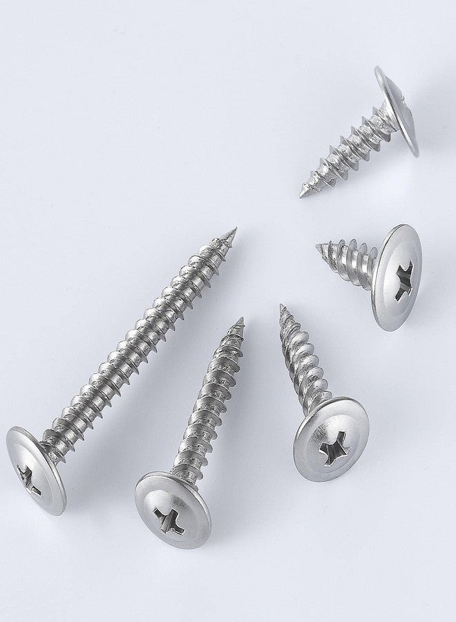 Wensilon #8×1" Phillips Truss Head Wood Screws Stainless Steel 410 Quick Metal Self Tapping (250 pcs) - Image 3