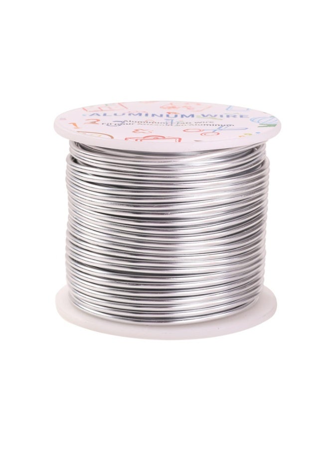 VITION Aluminium Wire 2mm x 30m for Jewellery Making, DIY Craft Beading, Decorative Floral (Silver) - Image 1
