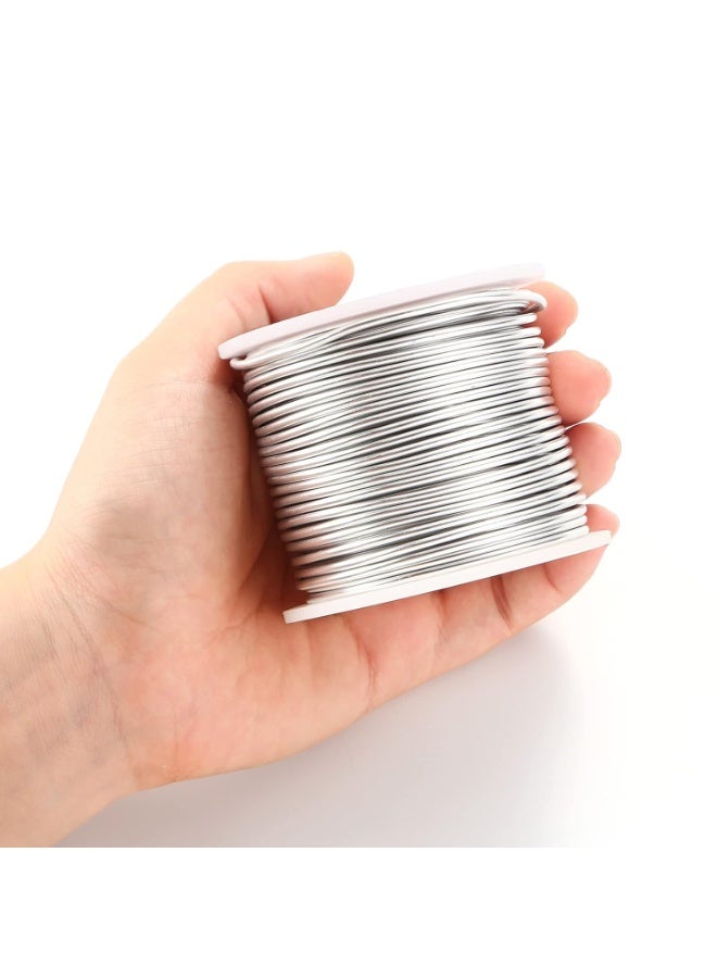 VITION Aluminium Wire 2mm x 30m for Jewellery Making, DIY Craft Beading, Decorative Floral (Silver) - Image 3