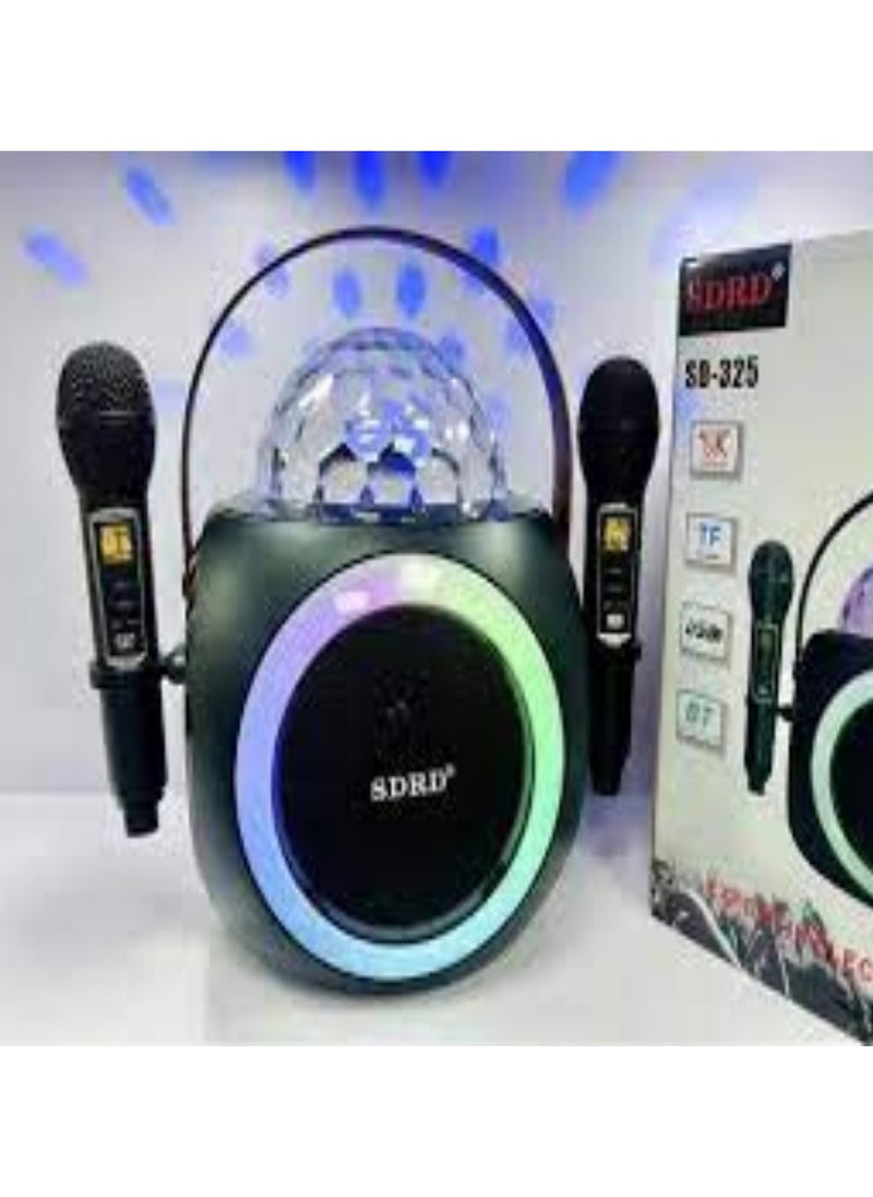 SDRD SD-325 Family Wireless Bluetooth Speaker Set Audio and Mic Integrated Machine with Color Atmosphere Light Dual Mic Party Karaoke  - Image 2